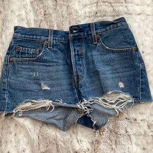 Levi’s 501 High Waist Denim Shorts